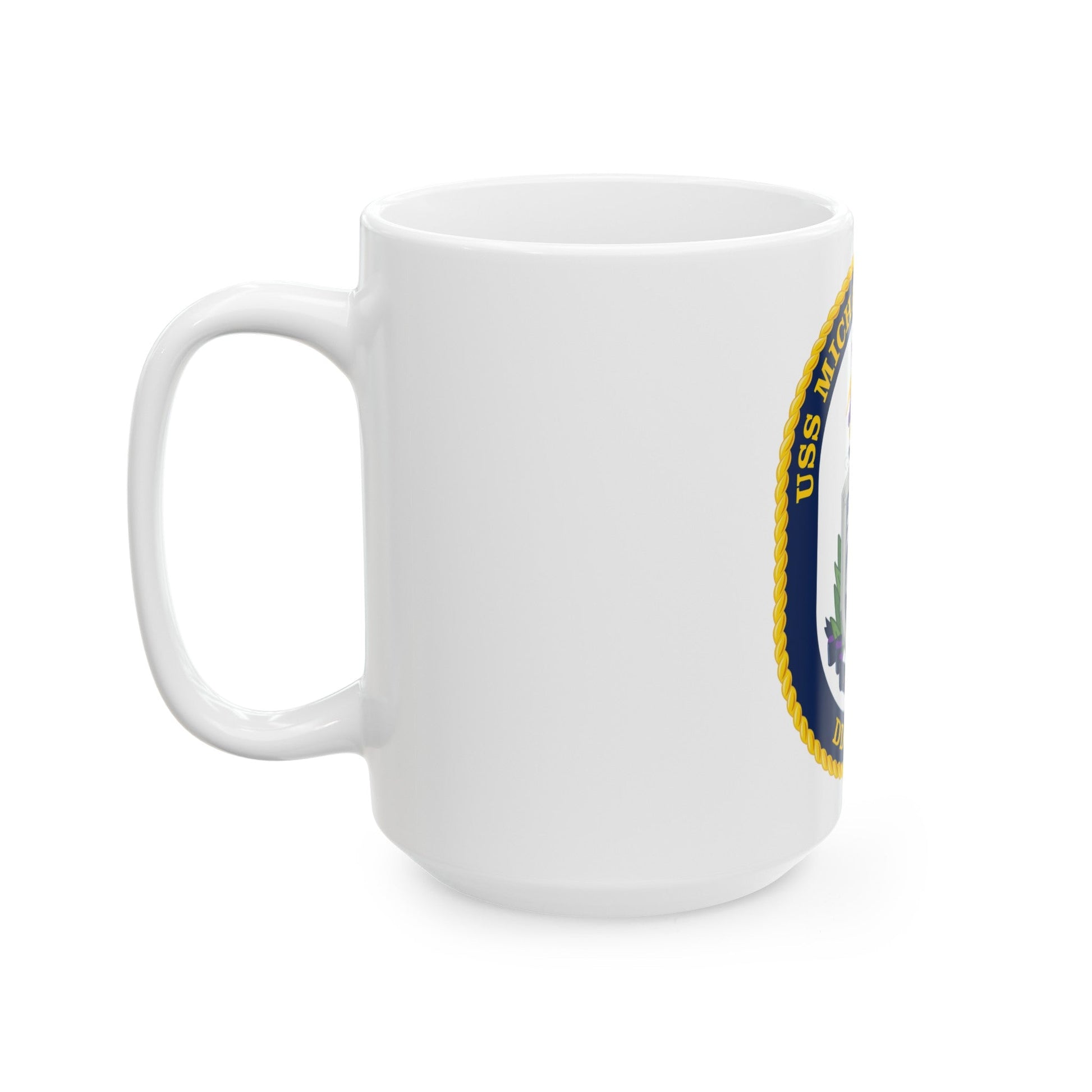 USS Michael Monsoor DDG 1001 Crest (U.S. Navy) White Coffee Mug-The Sticker Space