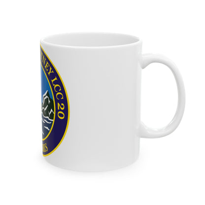 USS Mount Whitney LLC 20 VOX MARIS v2 (U.S. Navy) White Coffee Mug-The Sticker Space