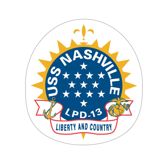 USS Nashille LPD 13 (U.S. Navy) STICKER Vinyl Die-Cut Decal-6 Inch-The Sticker Space