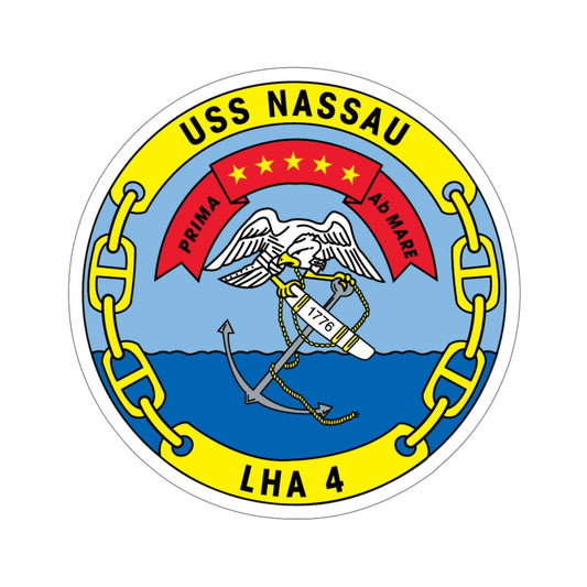USS Nassau LHA 4 (U.S. Navy) STICKER Vinyl Die-Cut Decal-6 Inch-The Sticker Space