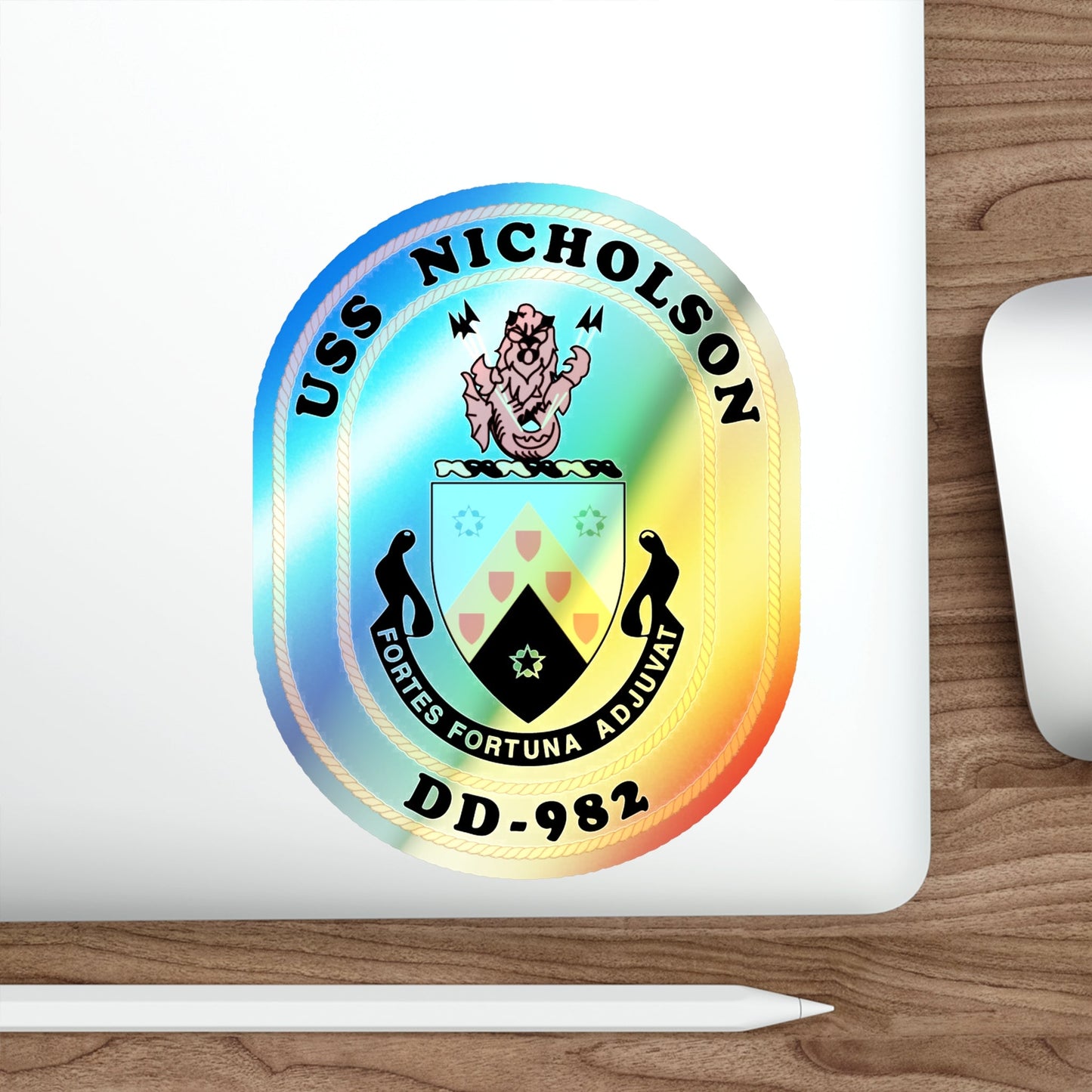 USS Nicholson DD 982 (U.S. Navy) Holographic STICKER Die-Cut Vinyl Decal-The Sticker Space