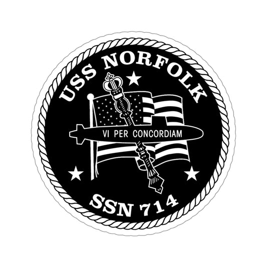 USS Norfolk SSN 714 (U.S. Navy) STICKER Vinyl Die-Cut Decal-6 Inch-The Sticker Space