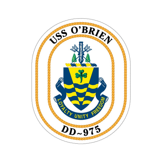 USS O'Brien DD-975 (U.S. Navy) STICKER Vinyl Die-Cut Decal-6 Inch-The Sticker Space