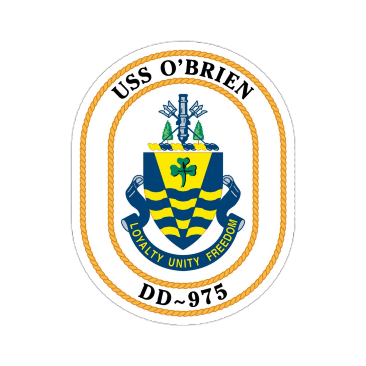 USS O'Brien DD-975 v2 (U.S. Navy) STICKER Vinyl Die-Cut Decal-2 Inch-The Sticker Space