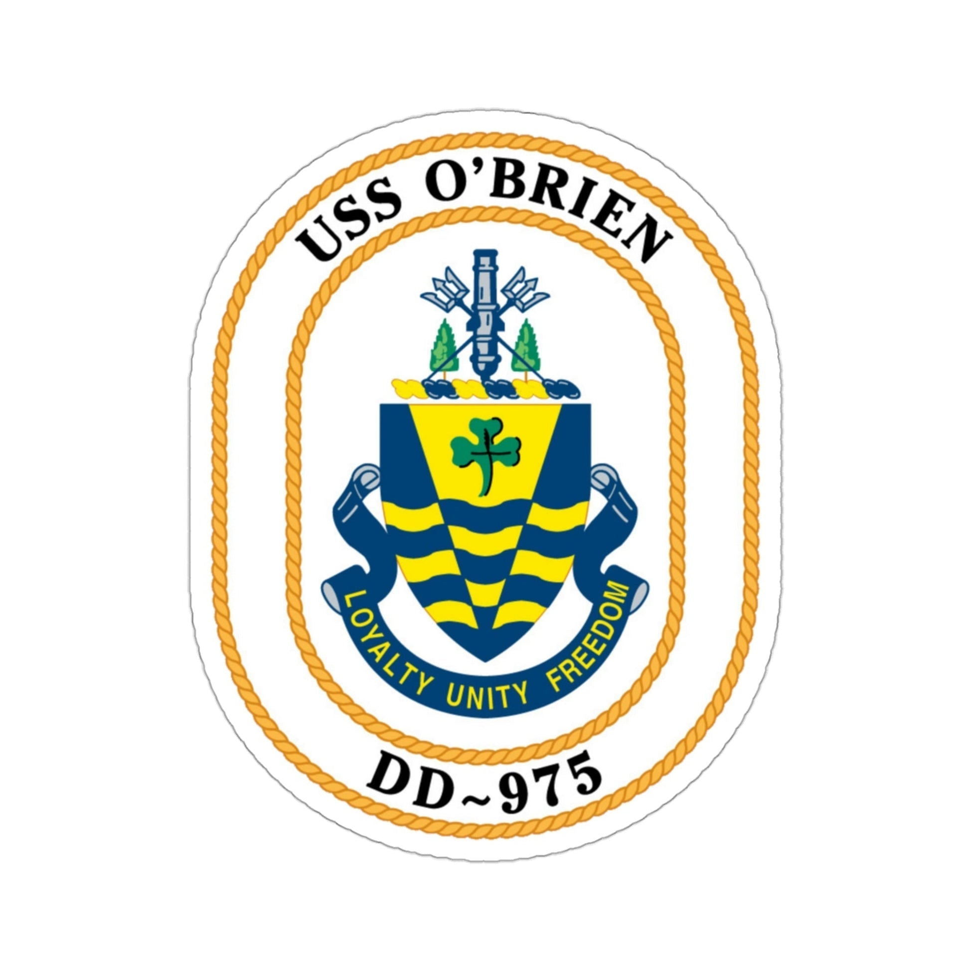 USS O'Brien DD-975 v2 (U.S. Navy) STICKER Vinyl Die-Cut Decal-3 Inch-The Sticker Space