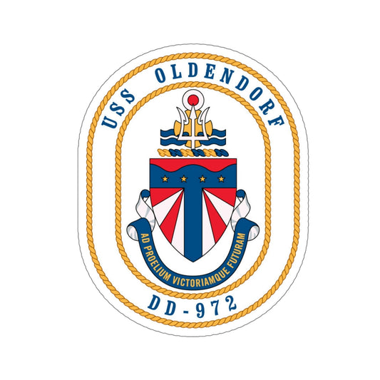 USS Oldendorf DD 972 (U.S. Navy) STICKER Vinyl Die-Cut Decal-6 Inch-The Sticker Space