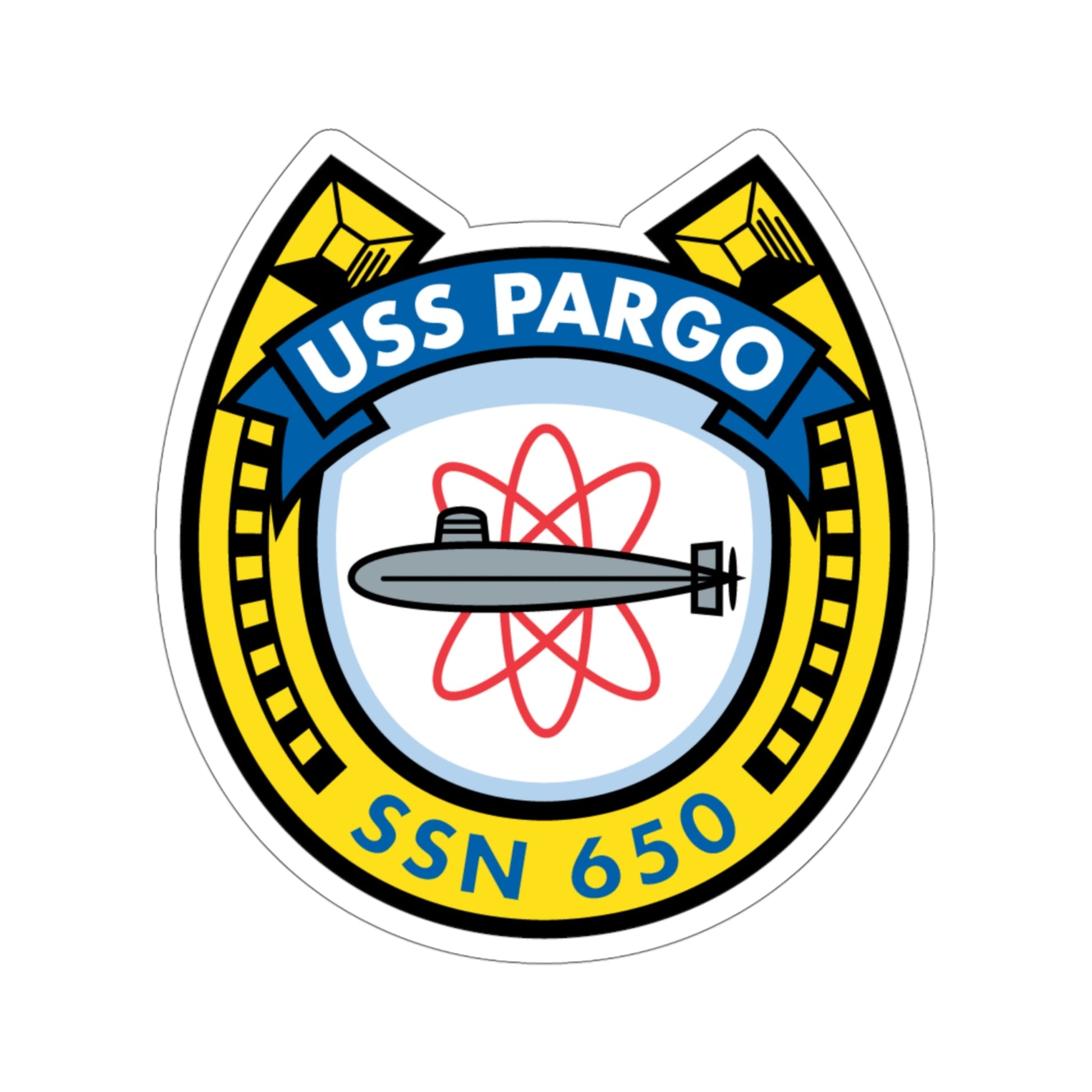 USS Pargo SSN 650 (U.S. Navy) STICKER Vinyl Die-Cut Decal-4 Inch-The Sticker Space