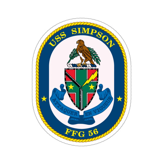 USS Simpson (U.S. Navy) STICKER Vinyl Die-Cut Decal-6 Inch-The Sticker Space