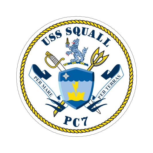 USS Squall PC7 (U.S. Navy) STICKER Vinyl Die-Cut Decal-6 Inch-The Sticker Space