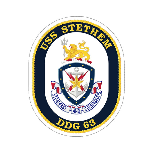 USS Stethem DDG 63 Crest (U.S. Navy) STICKER Vinyl Die-Cut Decal-6 Inch-The Sticker Space