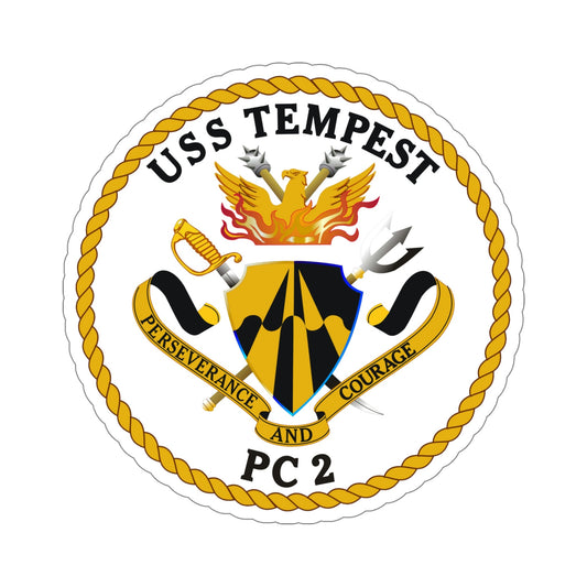 USS Tempest PC 2 (U.S. Navy) STICKER Vinyl Die-Cut Decal-6 Inch-The Sticker Space