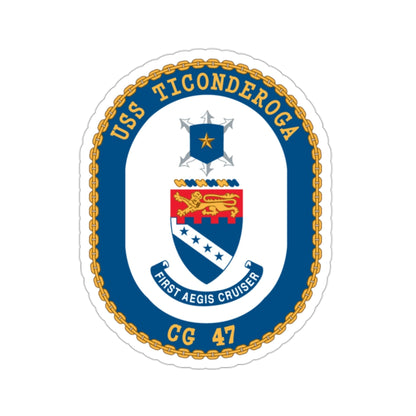 USS Ticonderoga (U.S. Navy) STICKER Vinyl Die-Cut Decal-2 Inch-The Sticker Space