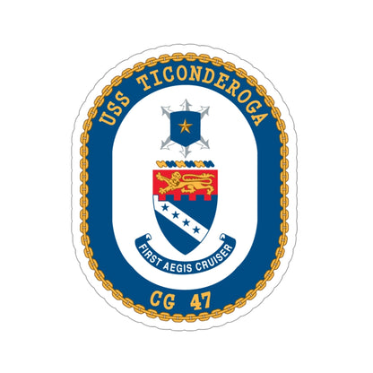 USS Ticonderoga (U.S. Navy) STICKER Vinyl Die-Cut Decal-4 Inch-The Sticker Space