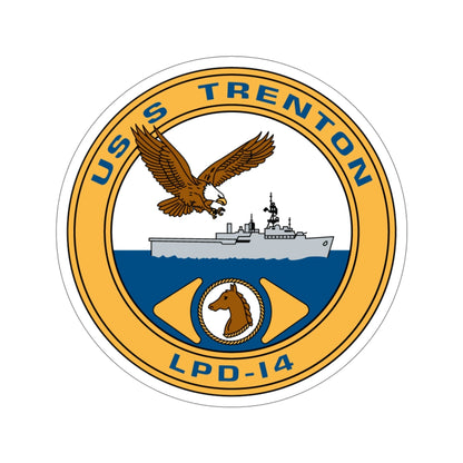 USS Trenton LPD 14 (U.S. Navy) STICKER Vinyl Die-Cut Decal-5 Inch-The Sticker Space