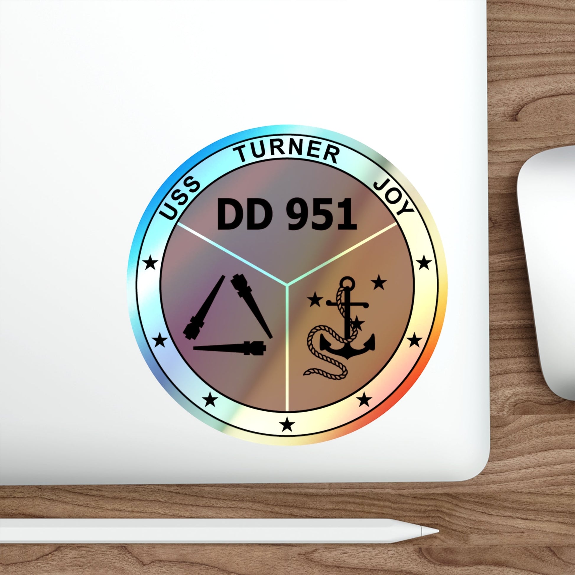 USS Turner Joy DD951 (U.S. Navy) Holographic STICKER Die-Cut Vinyl Decal-The Sticker Space