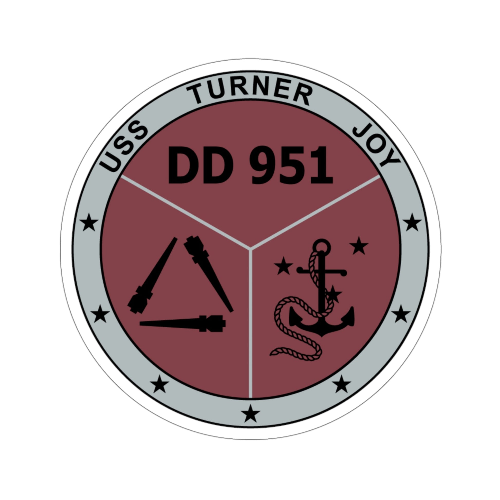 USS Turner Joy DD951 (U.S. Navy) STICKER Vinyl Die-Cut Decal-4 Inch-The Sticker Space