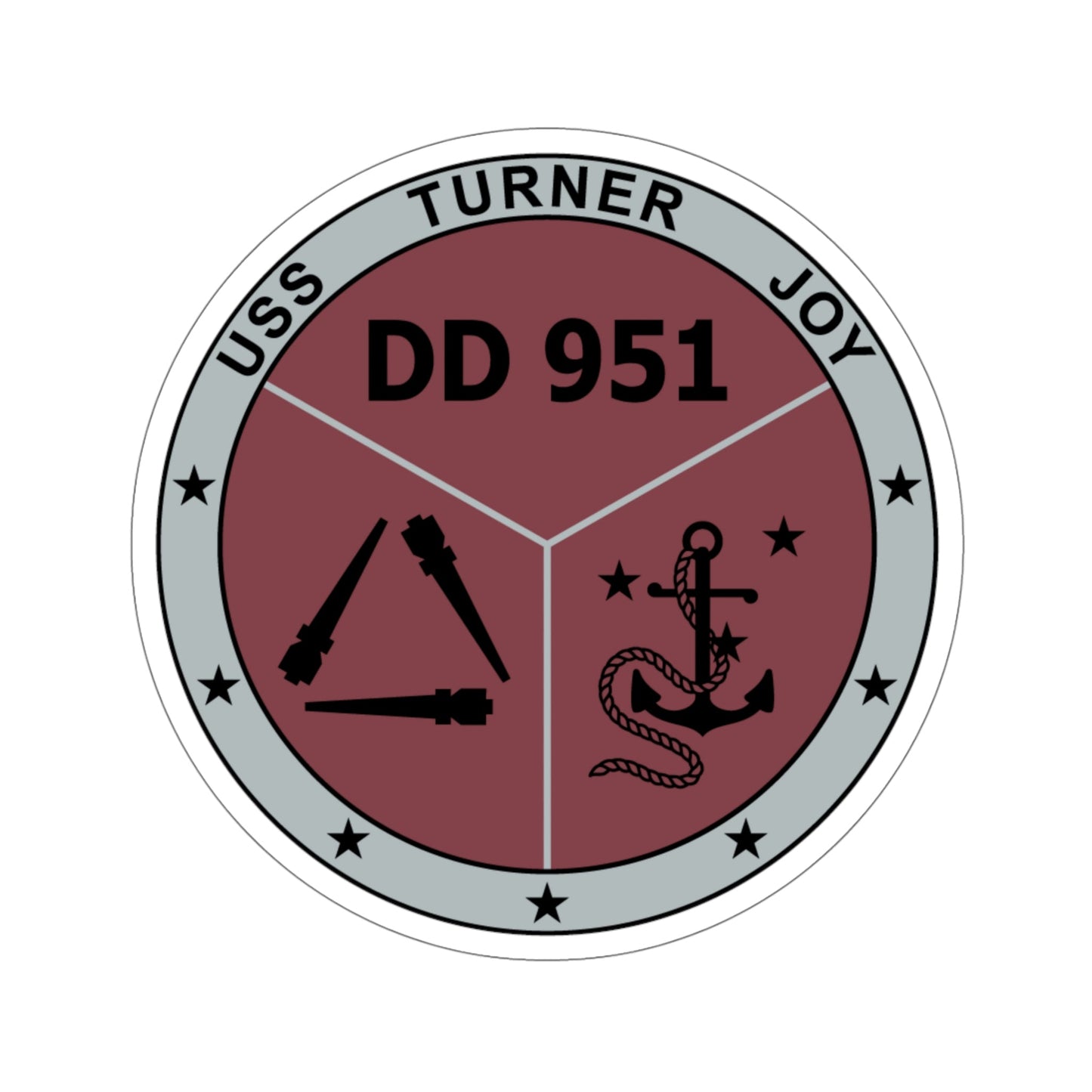 USS Turner Joy DD951 (U.S. Navy) STICKER Vinyl Die-Cut Decal-5 Inch-The Sticker Space