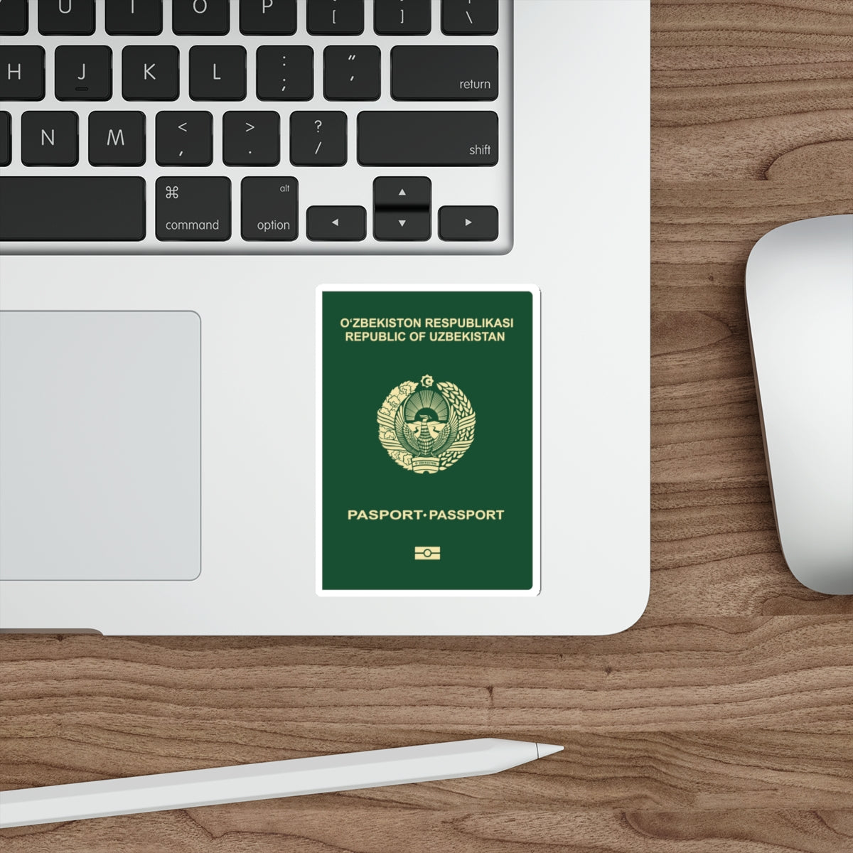 Uzbek Passport STICKER Vinyl Die-Cut Decal-The Sticker Space