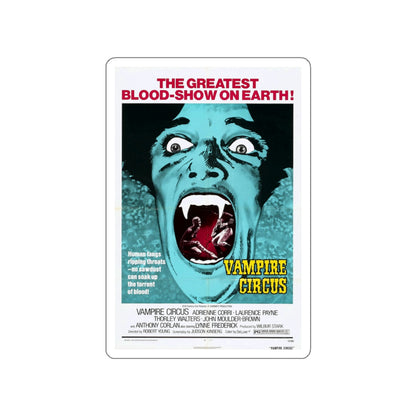 VAMPIRE CIRCUS (2) 1972 Movie Poster STICKER Vinyl Die-Cut Decal-White-The Sticker Space