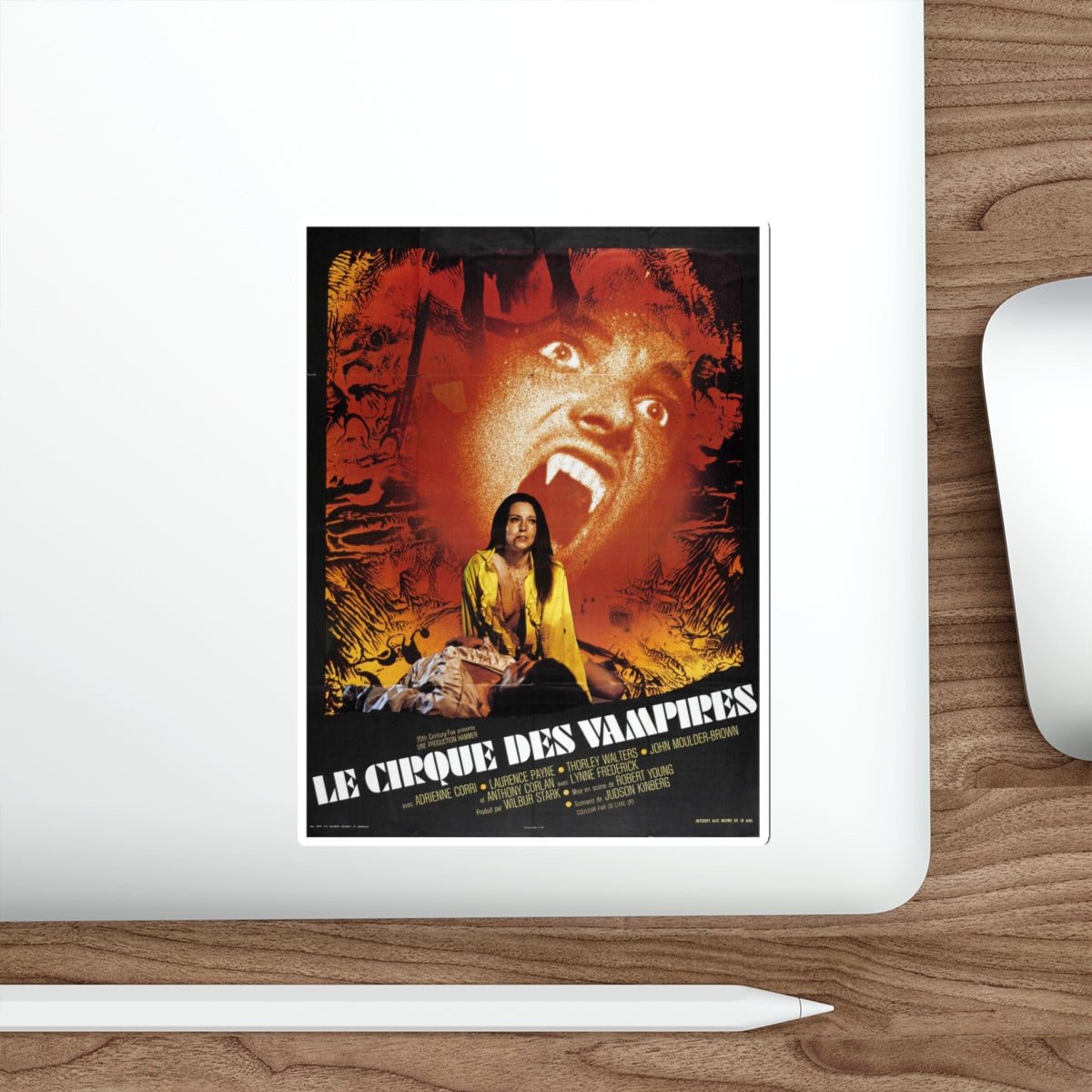 VAMPIRE CIRCUS (FRENCH) 1972 Movie Poster STICKER Vinyl Die-Cut Decal-The Sticker Space