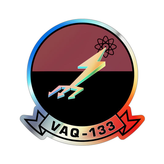 VAQ 133 (U.S. Navy) Holographic STICKER Die-Cut Vinyl Decal-6 Inch-The Sticker Space