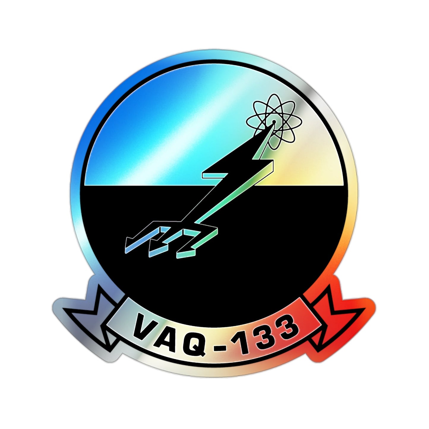 VAQ 133BW (U.S. Navy) Holographic STICKER Die-Cut Vinyl Decal-2 Inch-The Sticker Space