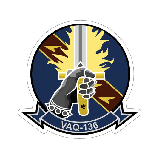 VAQ 136 Electronic Attack Squadron 136 (U.S. Navy) STICKER Vinyl Die-Cut Decal-6 Inch-The Sticker Space