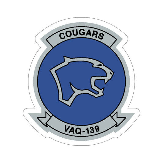 VAQ 139 Cougars (U.S. Navy) STICKER Vinyl Die-Cut Decal-6 Inch-The Sticker Space