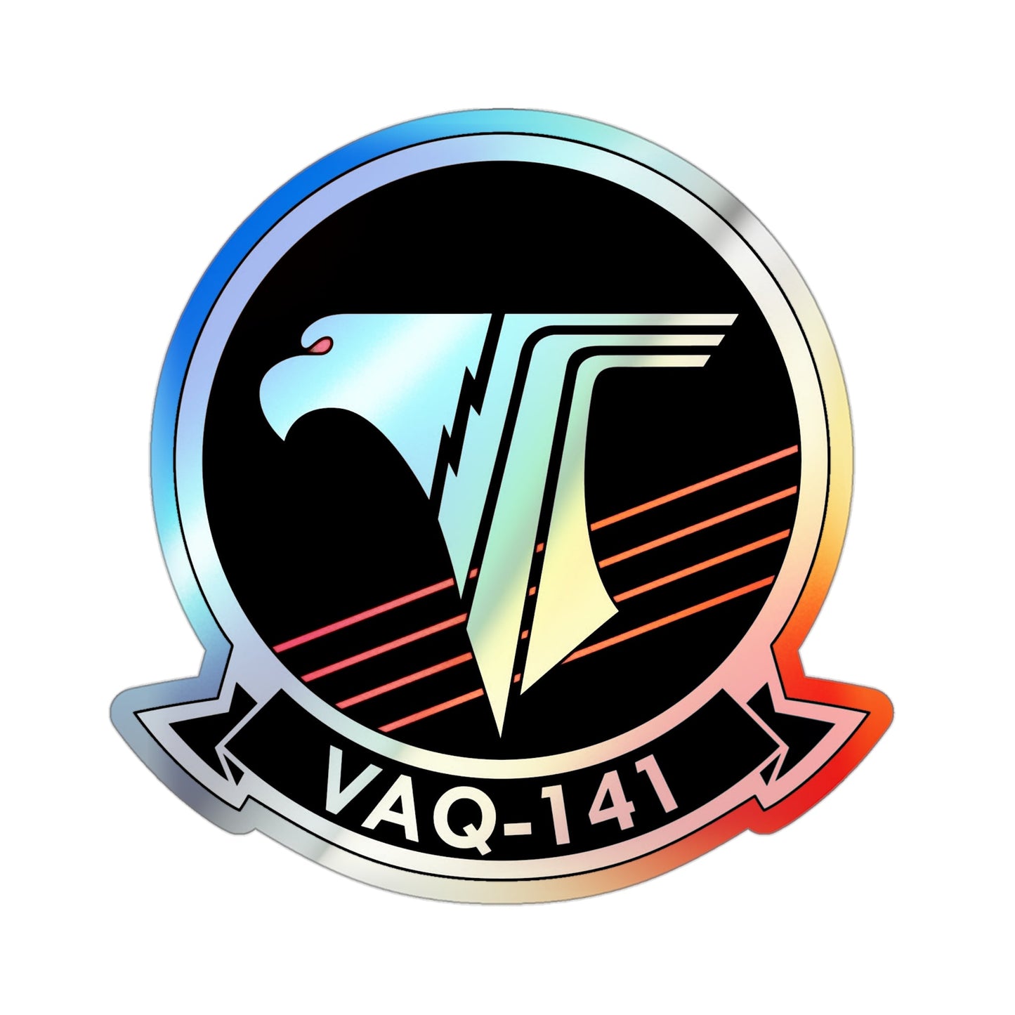 VAQ 141 Electronic Attack Squadron 141 (U.S. Navy) Holographic STICKER Die-Cut Vinyl Decal-3 Inch-The Sticker Space