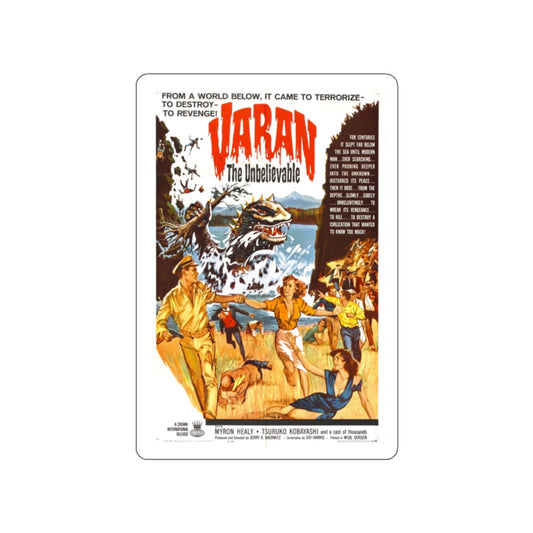 VARAN THE UNBELIEVABLE 1962 Movie Poster STICKER Vinyl Die-Cut Decal-White-The Sticker Space
