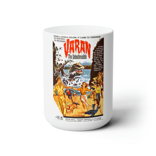 VARAN THE UNBELIEVABLE 1962 Movie Poster - White Coffee Cup 15oz-15oz-The Sticker Space