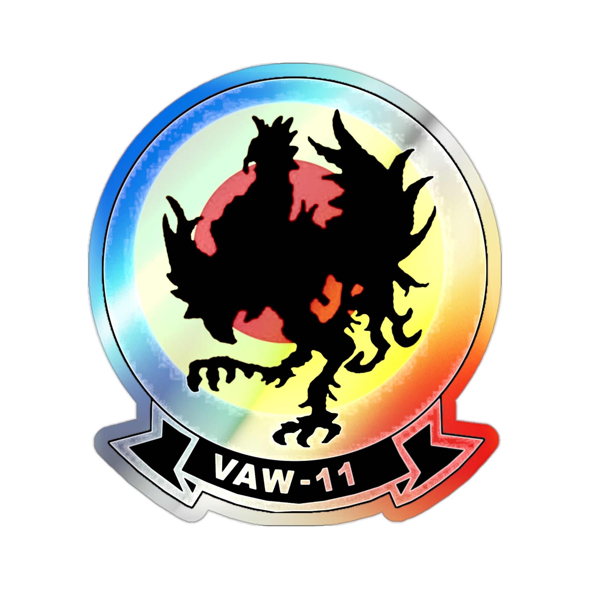 VAW 11 Carrier Airborne Early Warning Squadron 11 (U.S. Navy) Holographic STICKER Die-Cut Vinyl Decal-2 Inch-The Sticker Space