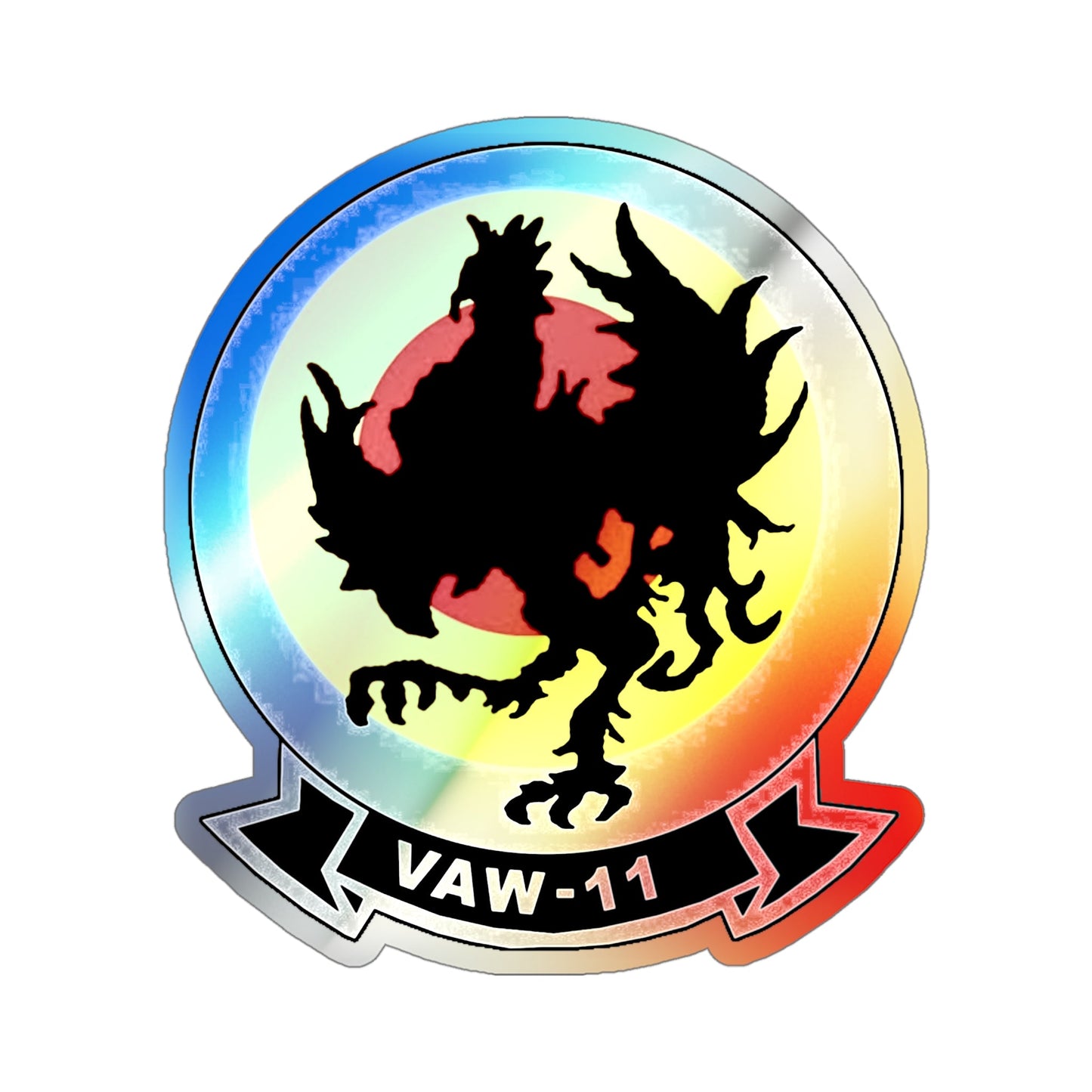 VAW 11 Carrier Airborne Early Warning Squadron 11 (U.S. Navy) Holographic STICKER Die-Cut Vinyl Decal-4 Inch-The Sticker Space