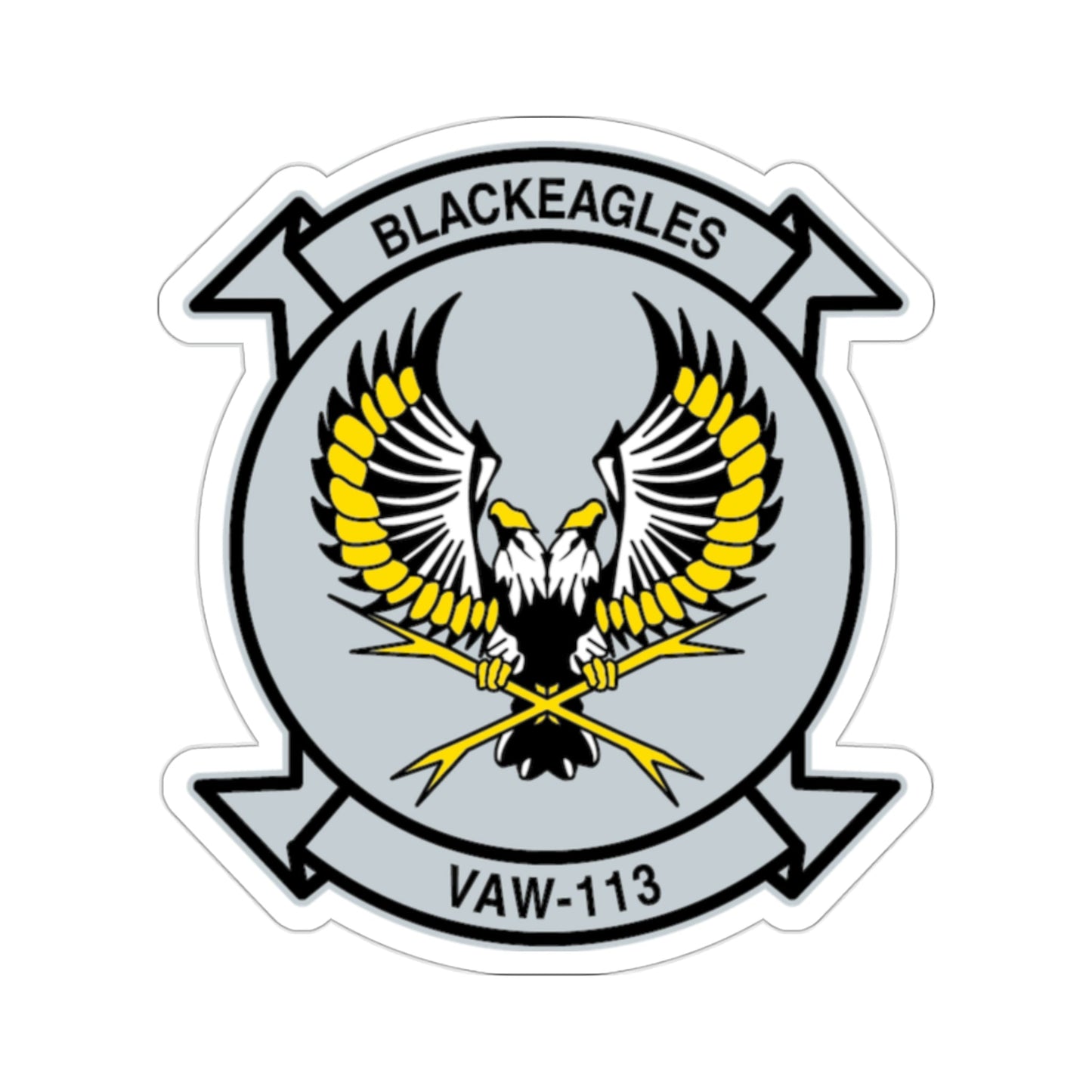 VAW 113 Blackeagles (U.S. Navy) STICKER Vinyl Die-Cut Decal-2 Inch-The Sticker Space