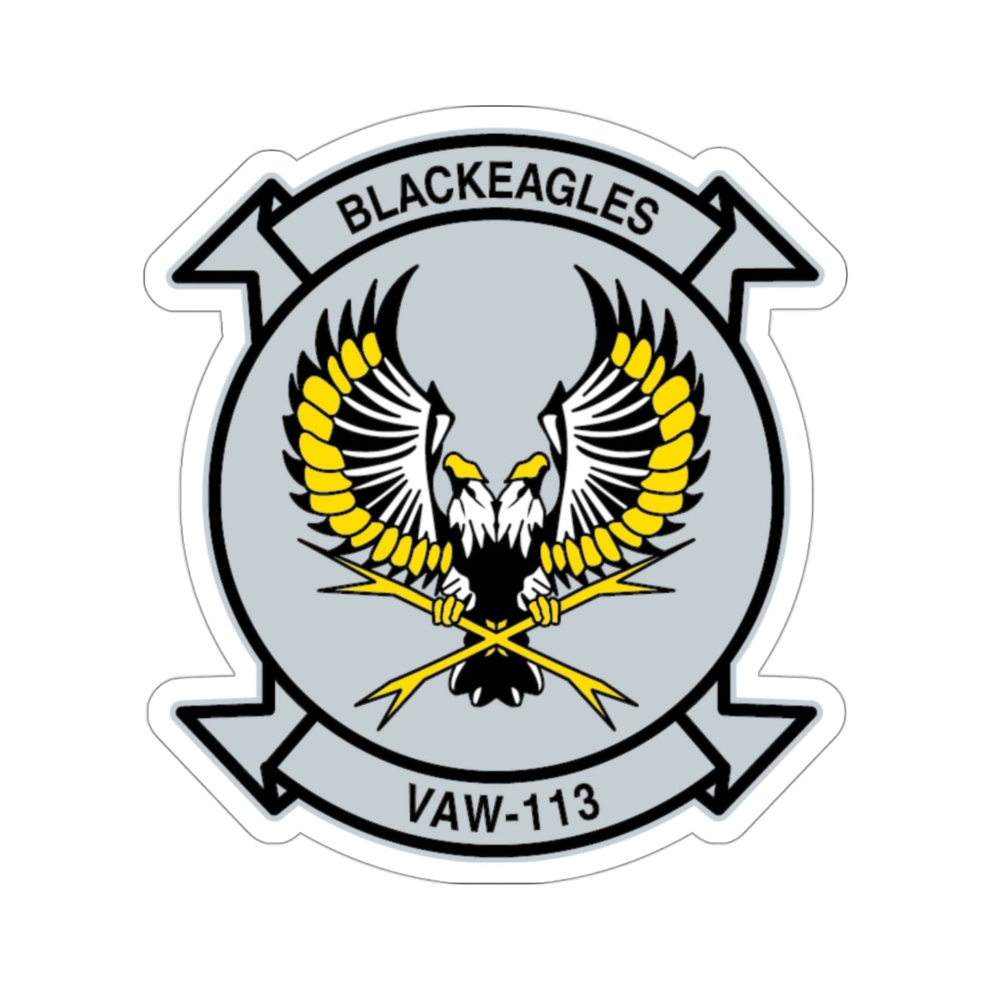 VAW 113 Blackeagles (U.S. Navy) STICKER Vinyl Die-Cut Decal-3 Inch-The Sticker Space