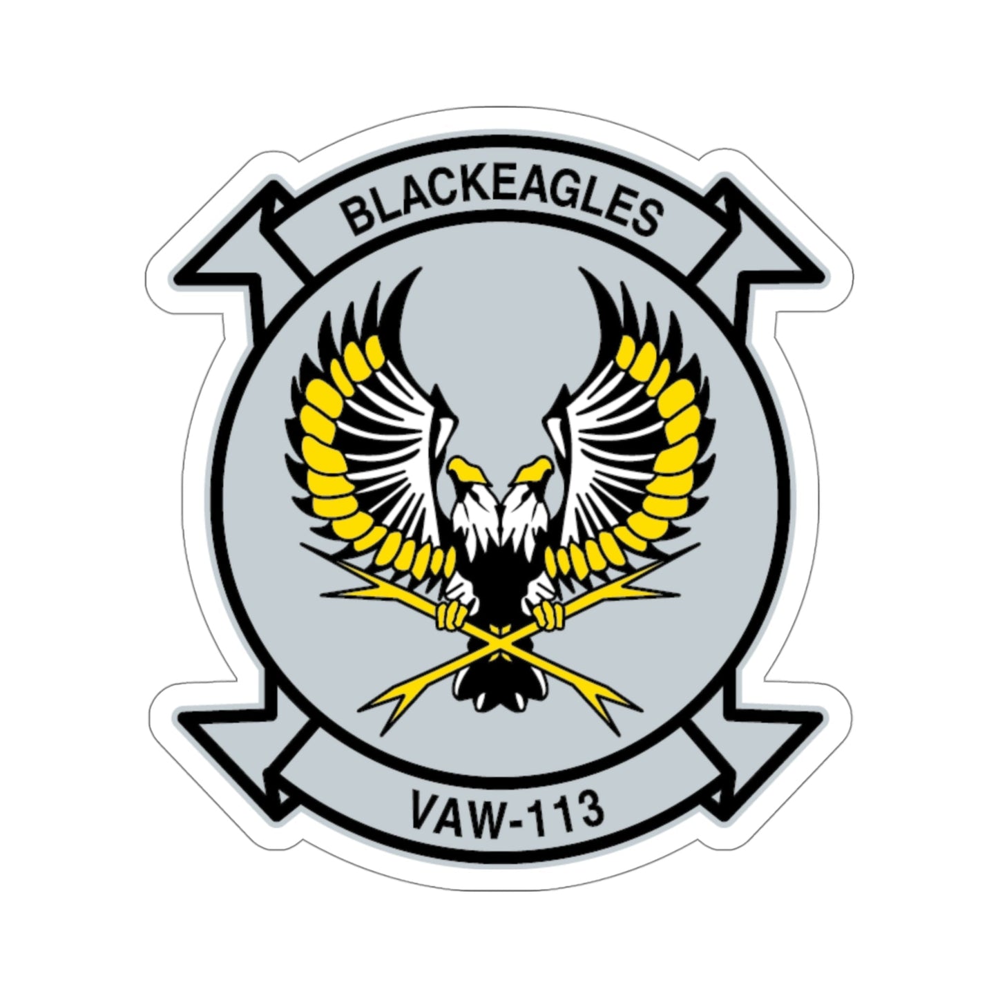 VAW 113 Blackeagles (U.S. Navy) STICKER Vinyl Die-Cut Decal-4 Inch-The Sticker Space