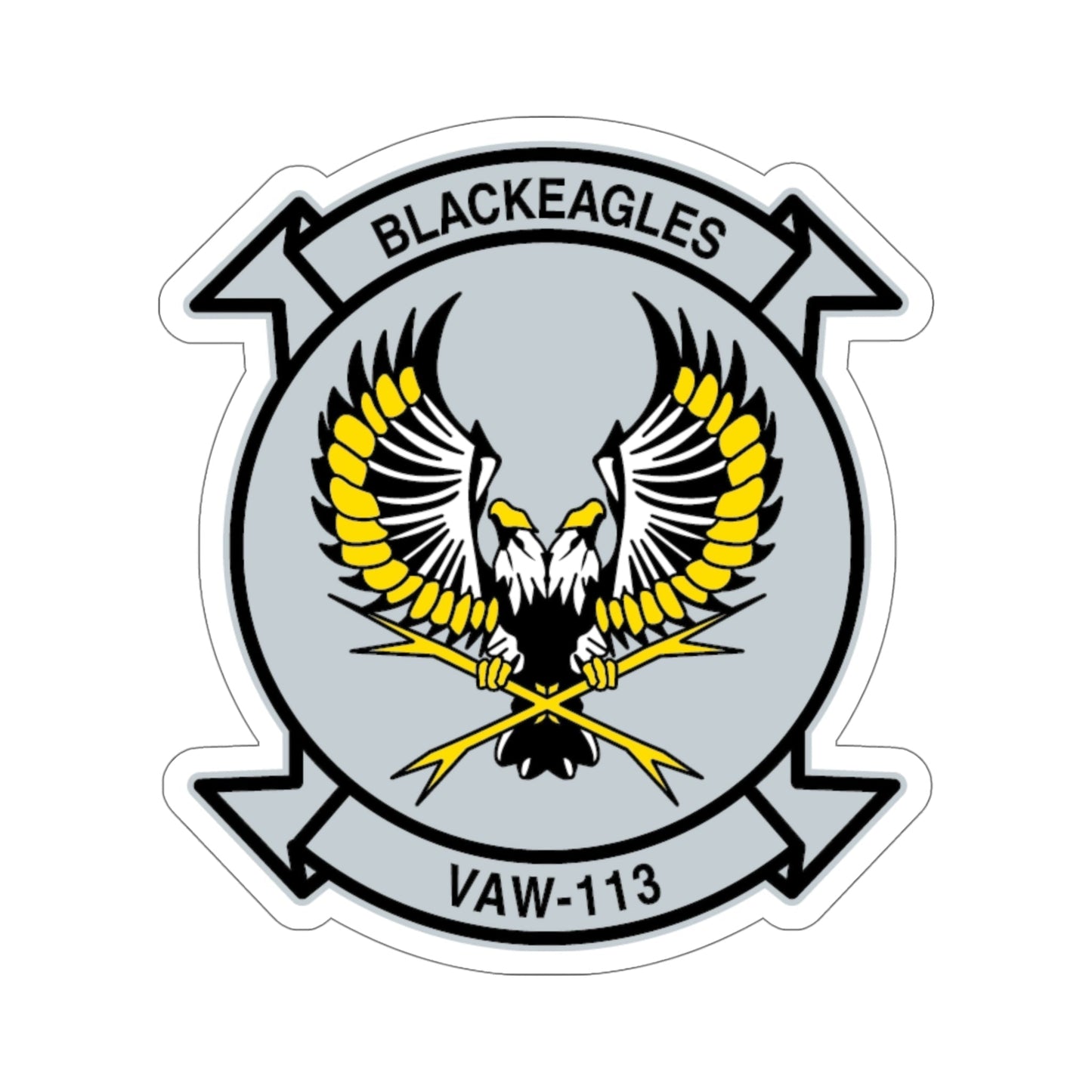 VAW 113 Blackeagles (U.S. Navy) STICKER Vinyl Die-Cut Decal-5 Inch-The Sticker Space