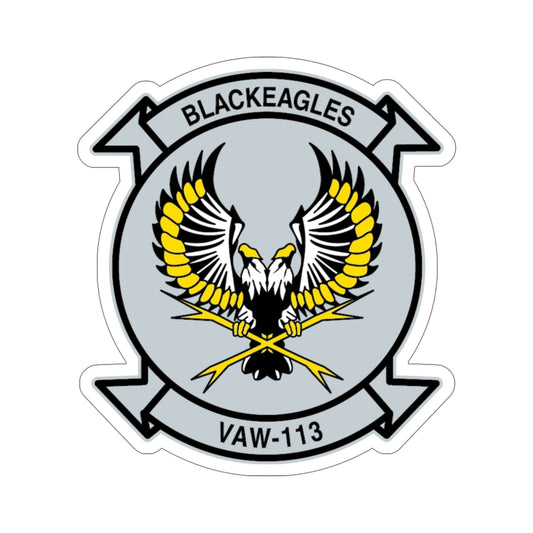 VAW 113 Blackeagles (U.S. Navy) STICKER Vinyl Die-Cut Decal-6 Inch-The Sticker Space