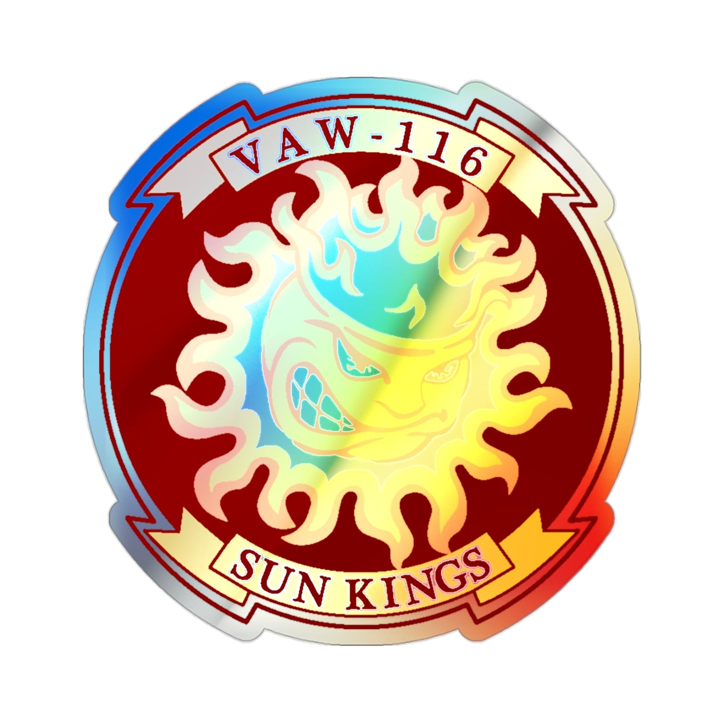 VAW 116 Sun Kings (U.S. Navy) Holographic STICKER Die-Cut Vinyl Decal-2 Inch-The Sticker Space