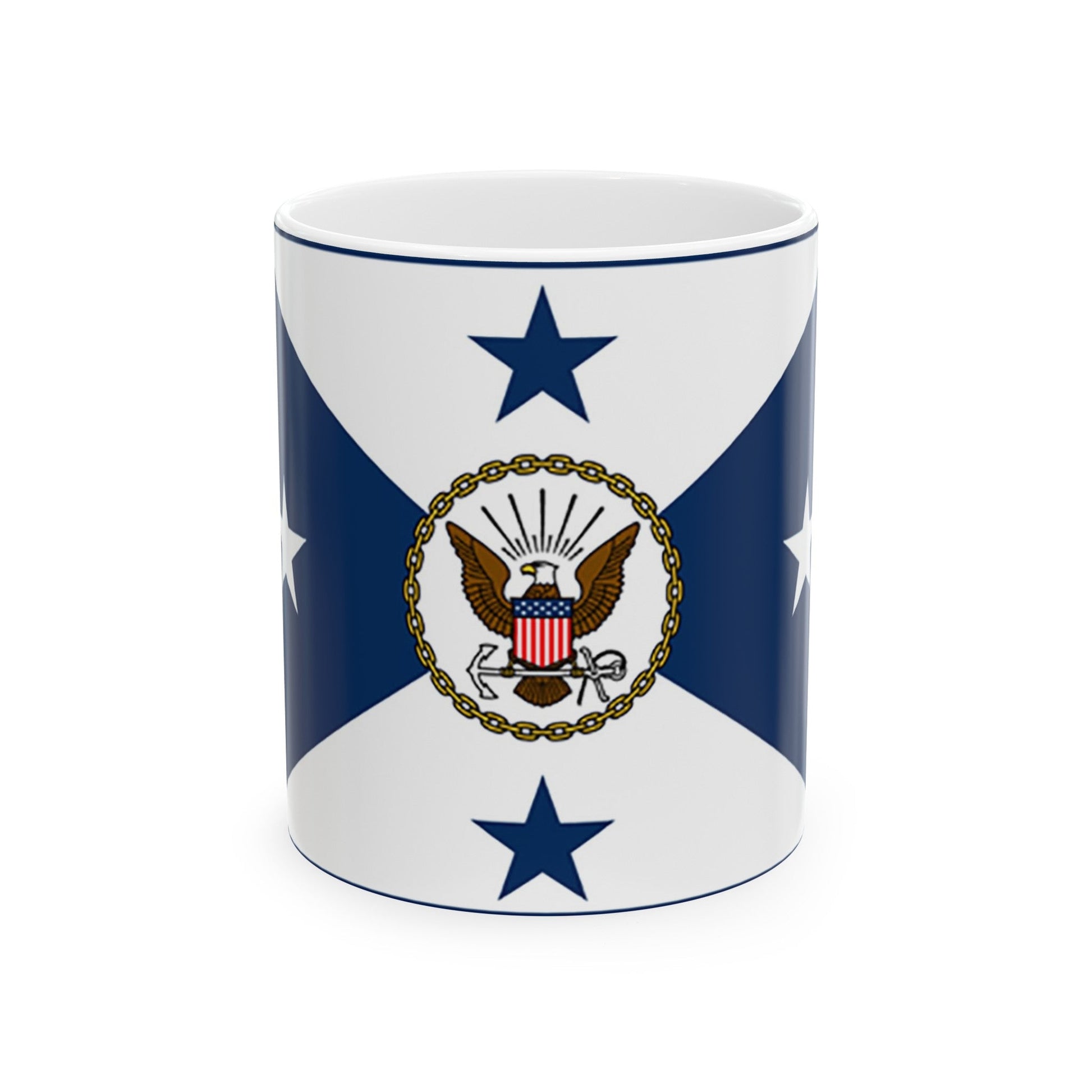 VCNO FLAG NO POLE. (U.S. Navy) White Coffee Mug-11oz-The Sticker Space