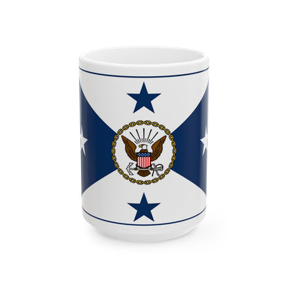 VCNO FLAG NO POLE. (U.S. Navy) White Coffee Mug-15oz-The Sticker Space