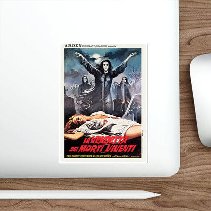 VENGEANCE OF THE ZOMBIES (ITALIAN 2) 1973 Movie Poster STICKER Vinyl Die-Cut Decal-The Sticker Space