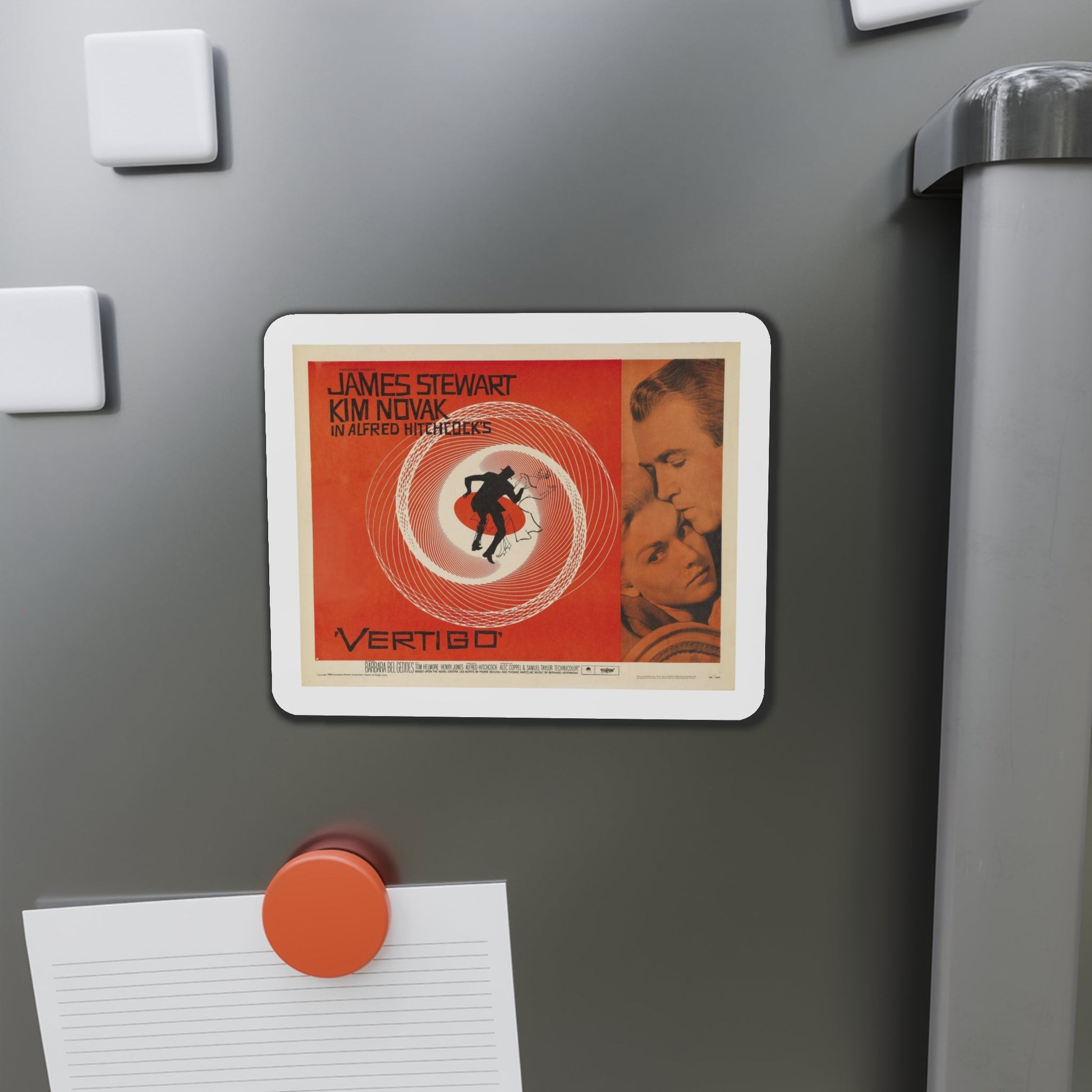 Vertigo 1958 v2 Movie Poster Die-Cut Magnet-The Sticker Space