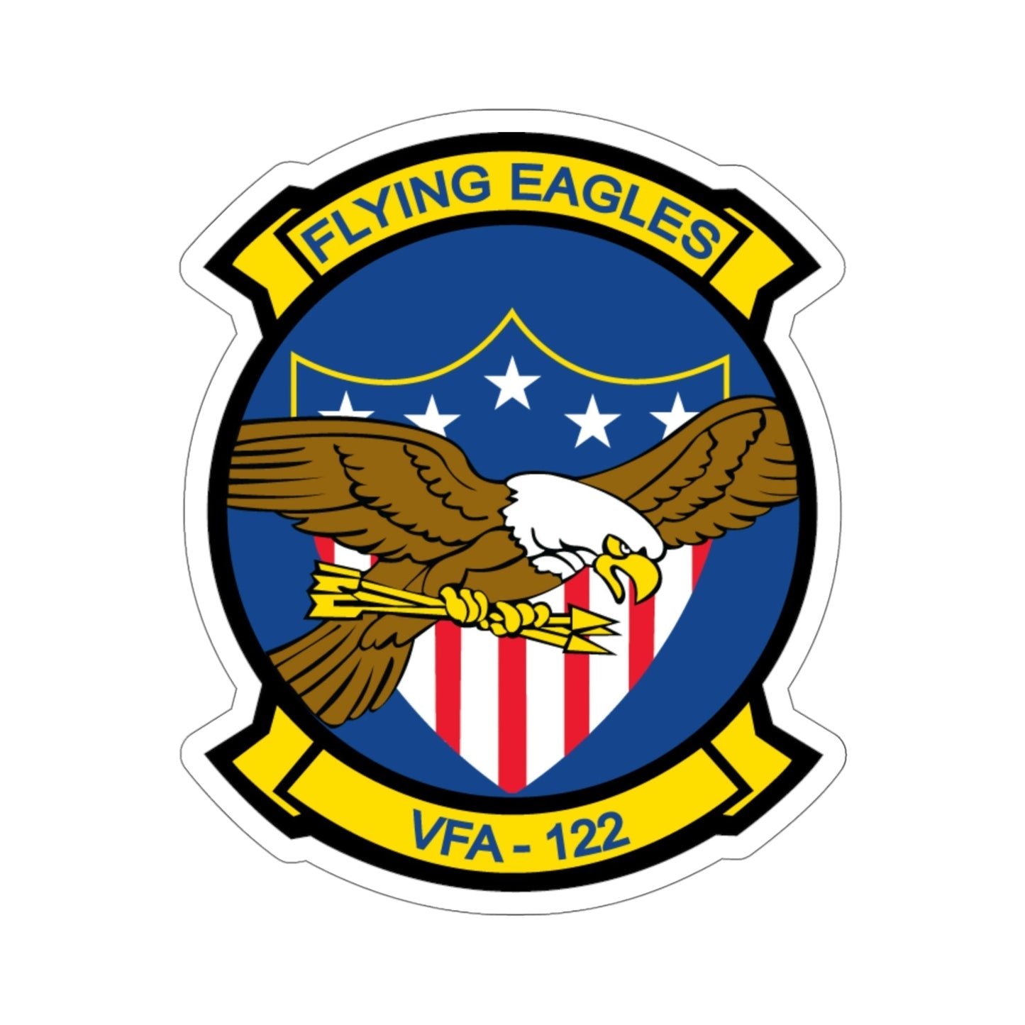 VFA 122 Fying Eagles (U.S. Navy) STICKER Vinyl Die-Cut Decal-5 Inch-The Sticker Space