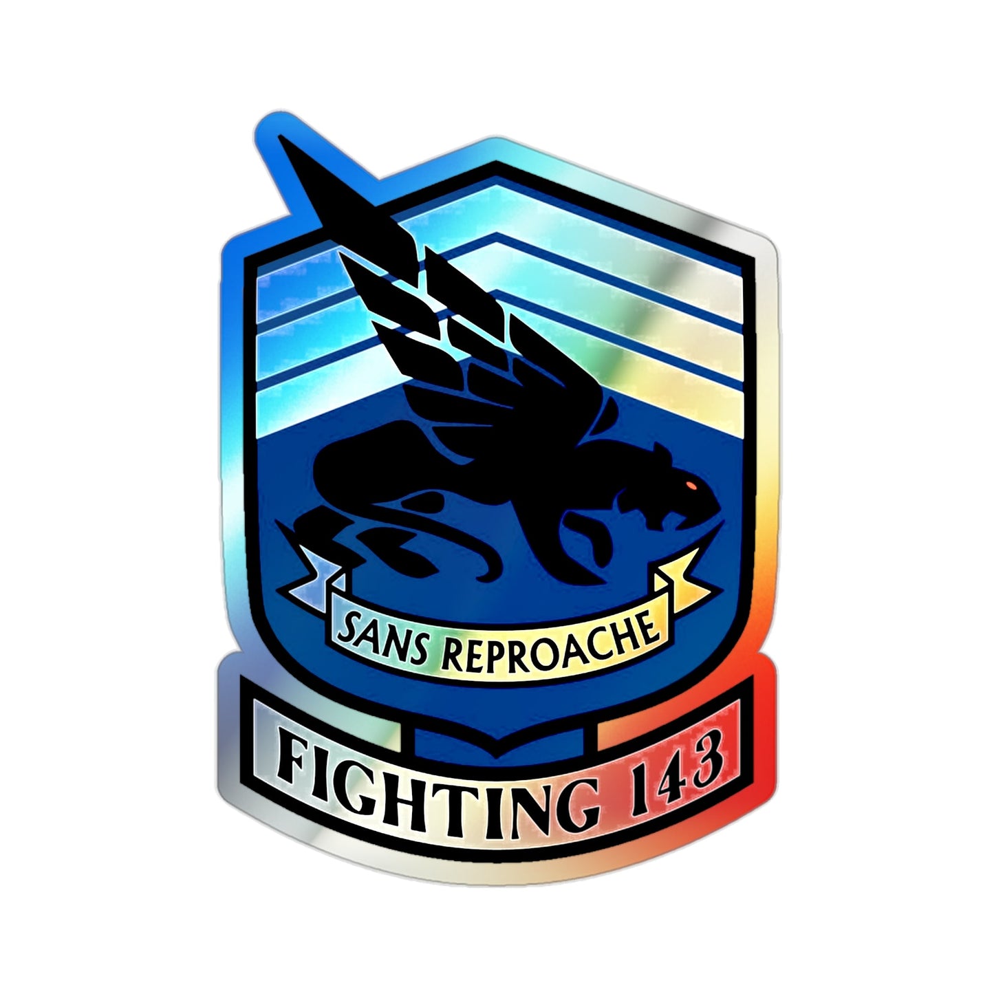 VFA 143 Strike Fighter Squadron 143 (U.S. Navy) Holographic STICKER Die-Cut Vinyl Decal-2 Inch-The Sticker Space