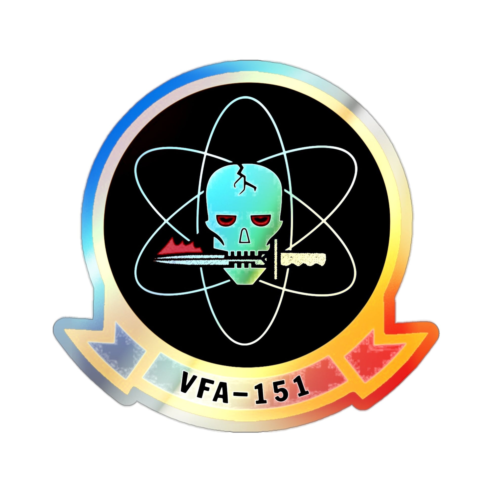 VFA 151 Strike Fighter Squadron 151 (U.S. Navy) Holographic STICKER Die-Cut Vinyl Decal-2 Inch-The Sticker Space