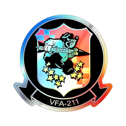 VFA 211 Strike Fighter Squadron 211 (U.S. Navy) Holographic STICKER Die-Cut Vinyl Decal-2 Inch-The Sticker Space