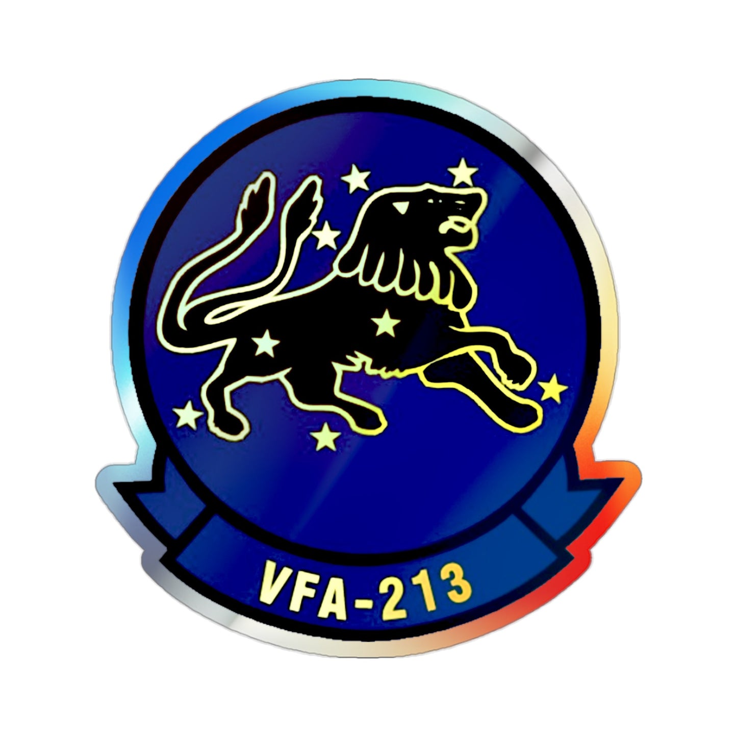 VFA 213 Strike Fighter Squadron 213 (U.S. Navy) Holographic STICKER Die-Cut Vinyl Decal-2 Inch-The Sticker Space