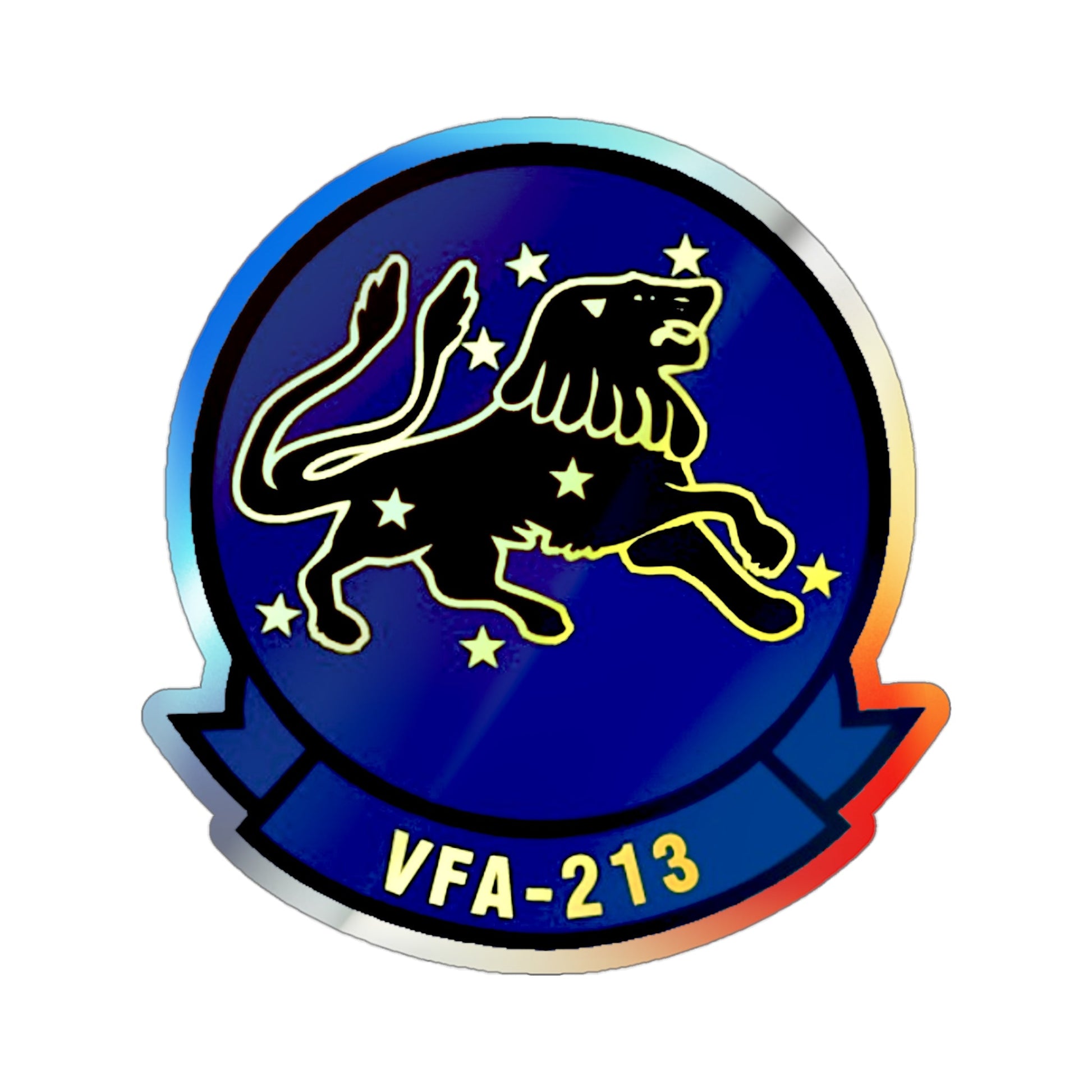 VFA 213 Strike Fighter Squadron 213 (U.S. Navy) Holographic STICKER Die-Cut Vinyl Decal-3 Inch-The Sticker Space