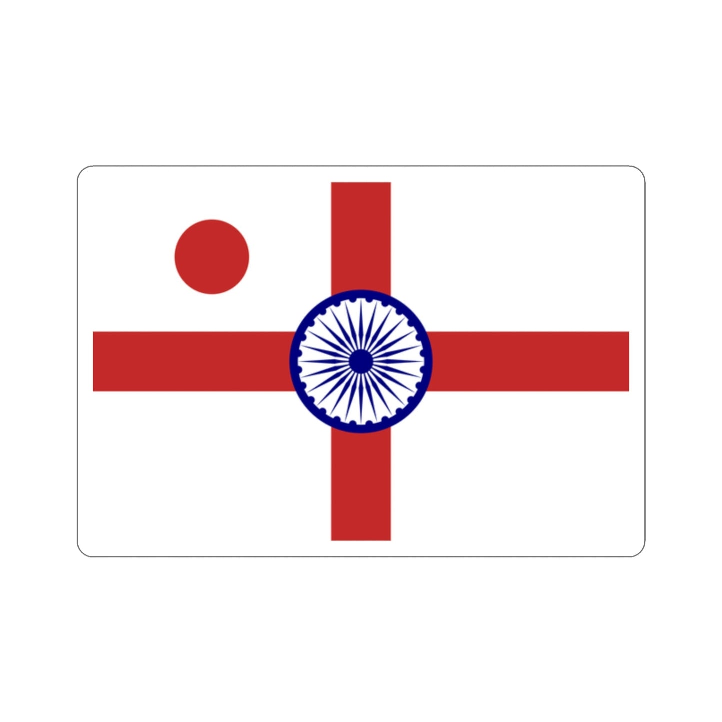 Vice Admiral of the Indian Navy Flag (India) STICKER Vinyl Die-Cut Decal-2 Inch-The Sticker Space